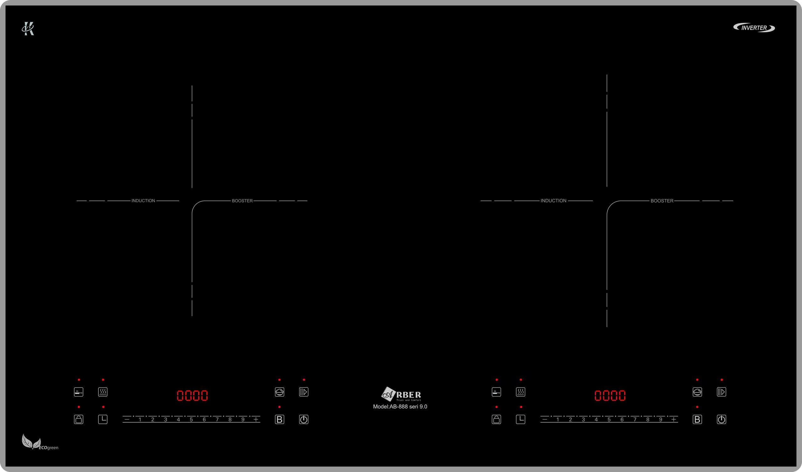 Bếp từ Arber AB - 888 seri 9.0 mẫu bếp từ đôi mới nhất 2025