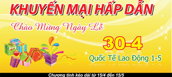 LỄ HỘI ĐỒNG GIÁ KHUYẾN MÃI MỪNG QUỐC KHÀNH 30/4-1/5 GIÁ SIÊU RẺ